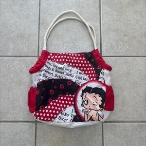 Betty Boop Red Graphic Tote Bag